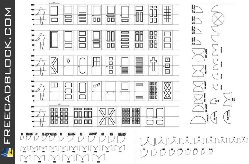 CAD Door Blocks DWG - Free CAD Model