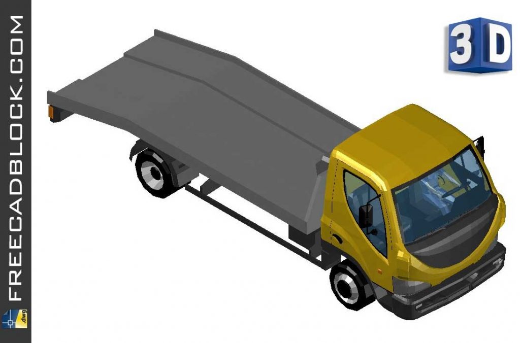 Drawing 3D Tow truck dwg