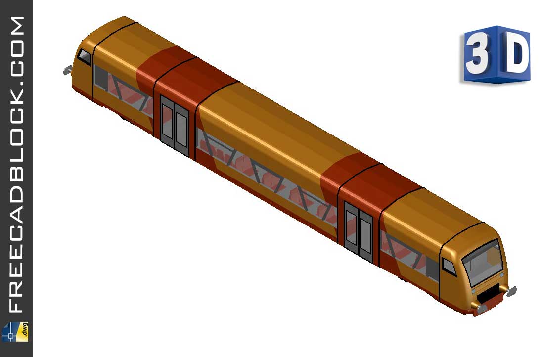 Drawing 3D Tram Dwg