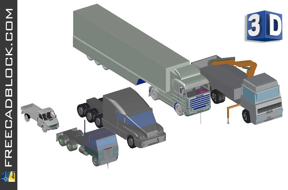 Drawing 3D truck dwg