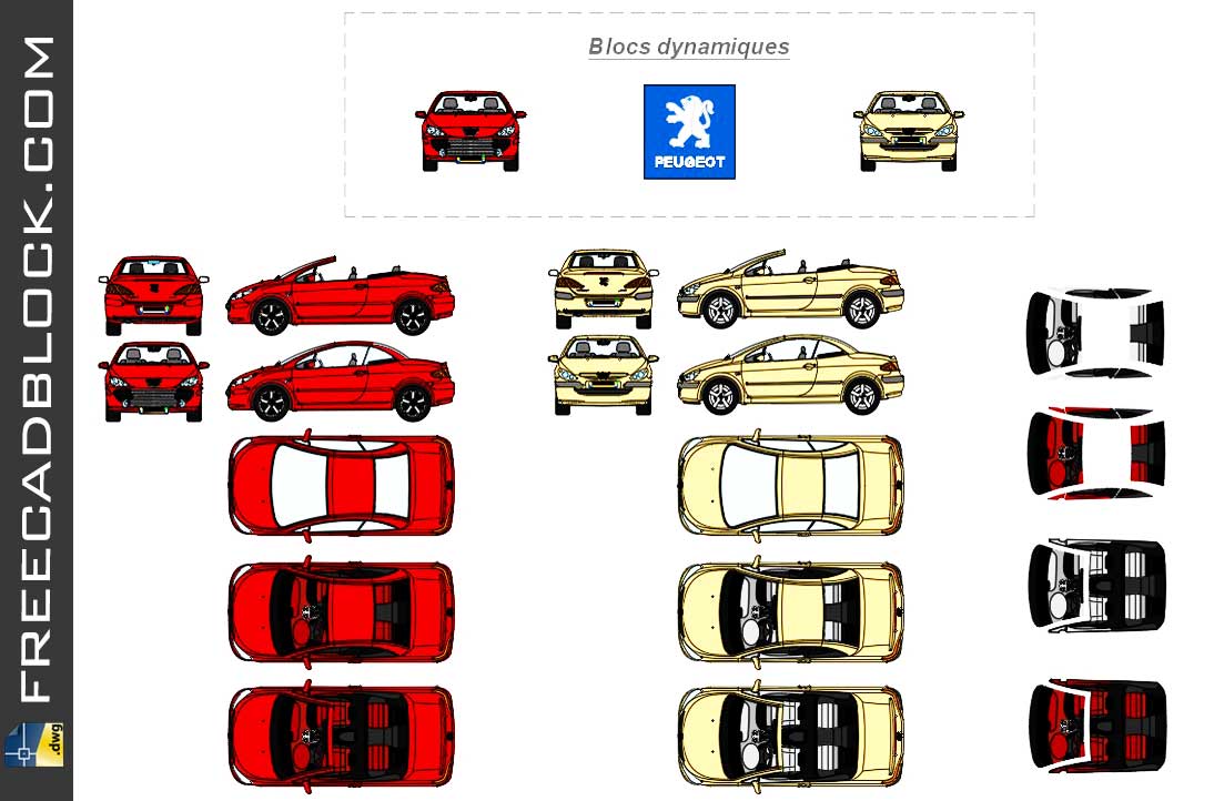 Drawing Peugeot 307cc dwg