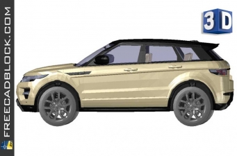 3D Drawing Range Rover Evoque dwg