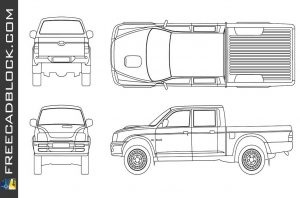 Mitsubishi L200 2007 DWG Drawing in Autocad. Download Free L200.