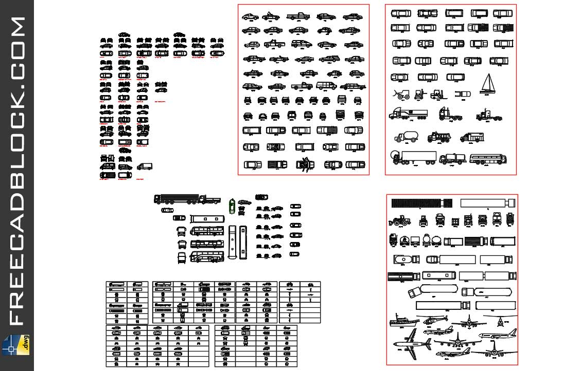 Drawing 2d automobile cad dwg