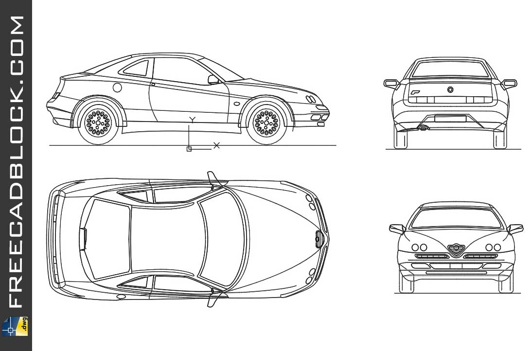 Drawing Alfa Romeo GTV dwg