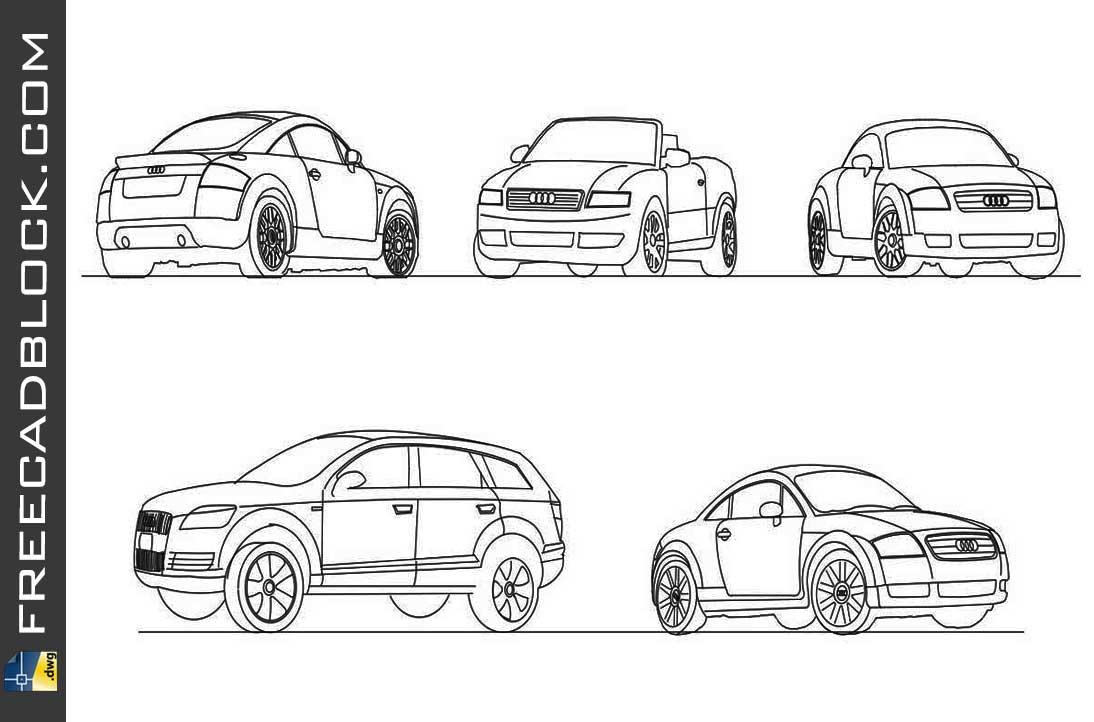 Audi Car DWG Download Free CAD Drawing in Autocad 2D