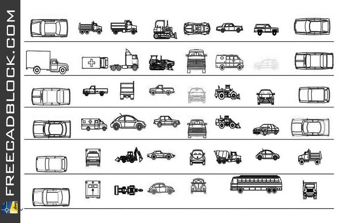 Drawing Blocks Automoviles dwg