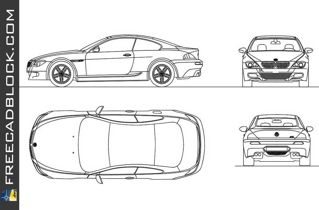 Drawing Bmw M6 completo dwg