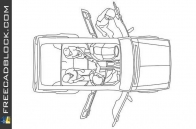 Drawing Car with doors open DWG