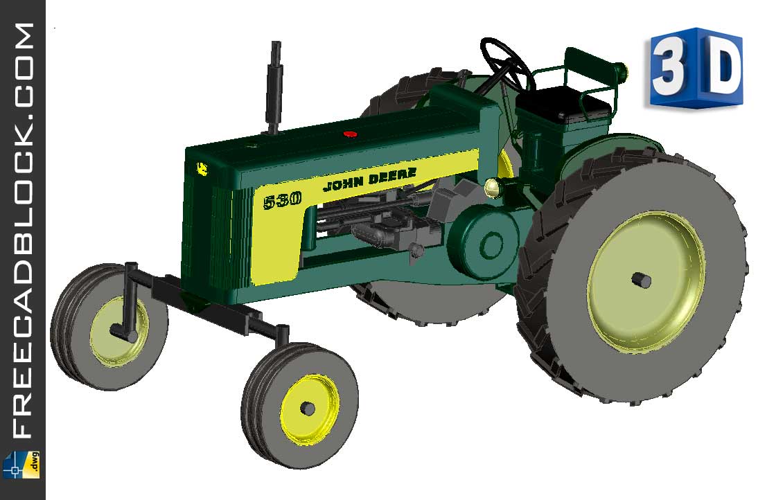 Drawing Agrimotor John Deere dwg in Autocad